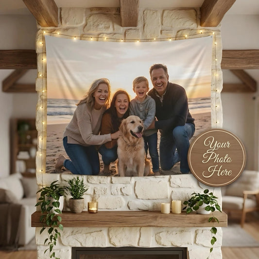 Custom Photo Tapestry – Personalized Wall Hanging - Sky High Gallery