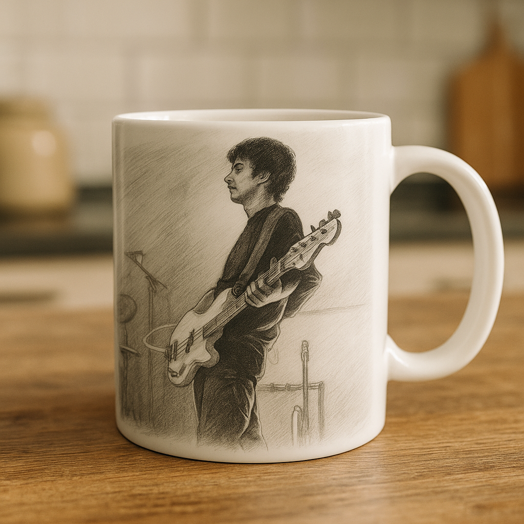 custom photo mug with text and image design