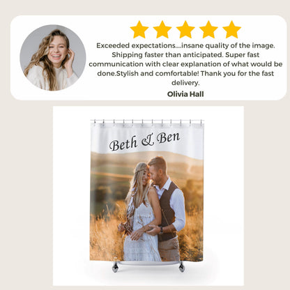 Custom Photo Shower Curtain – Personalized Waterproof Fabric from Your Picture