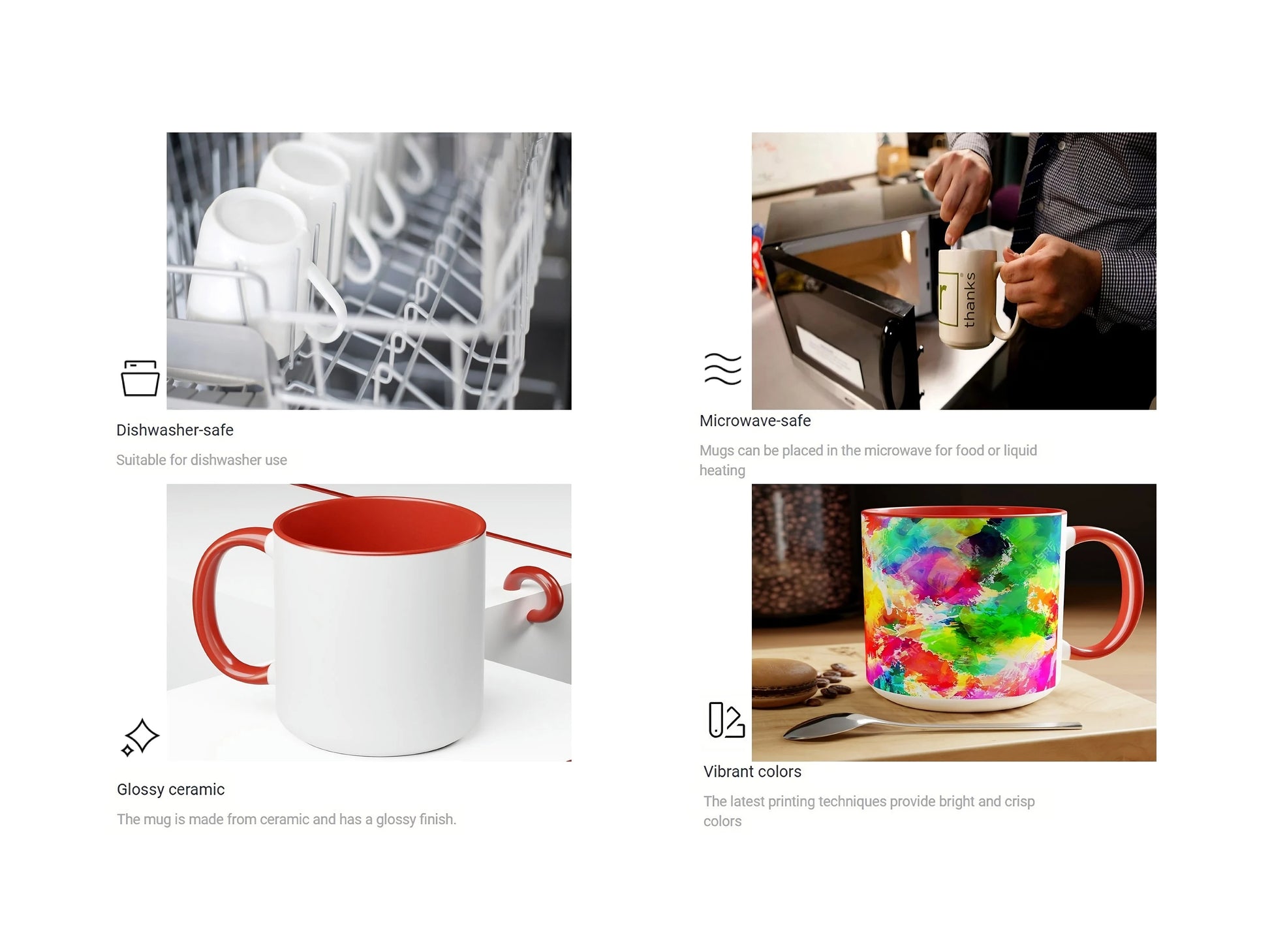 custom photo mug with text and image design