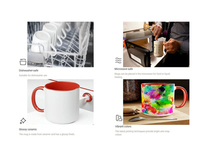 custom photo mug with text and image design