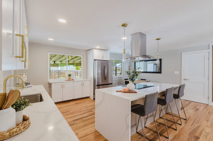 Modern White Kitchen Aesthetic Desk Mat | Luxury Interior Desk Pad
