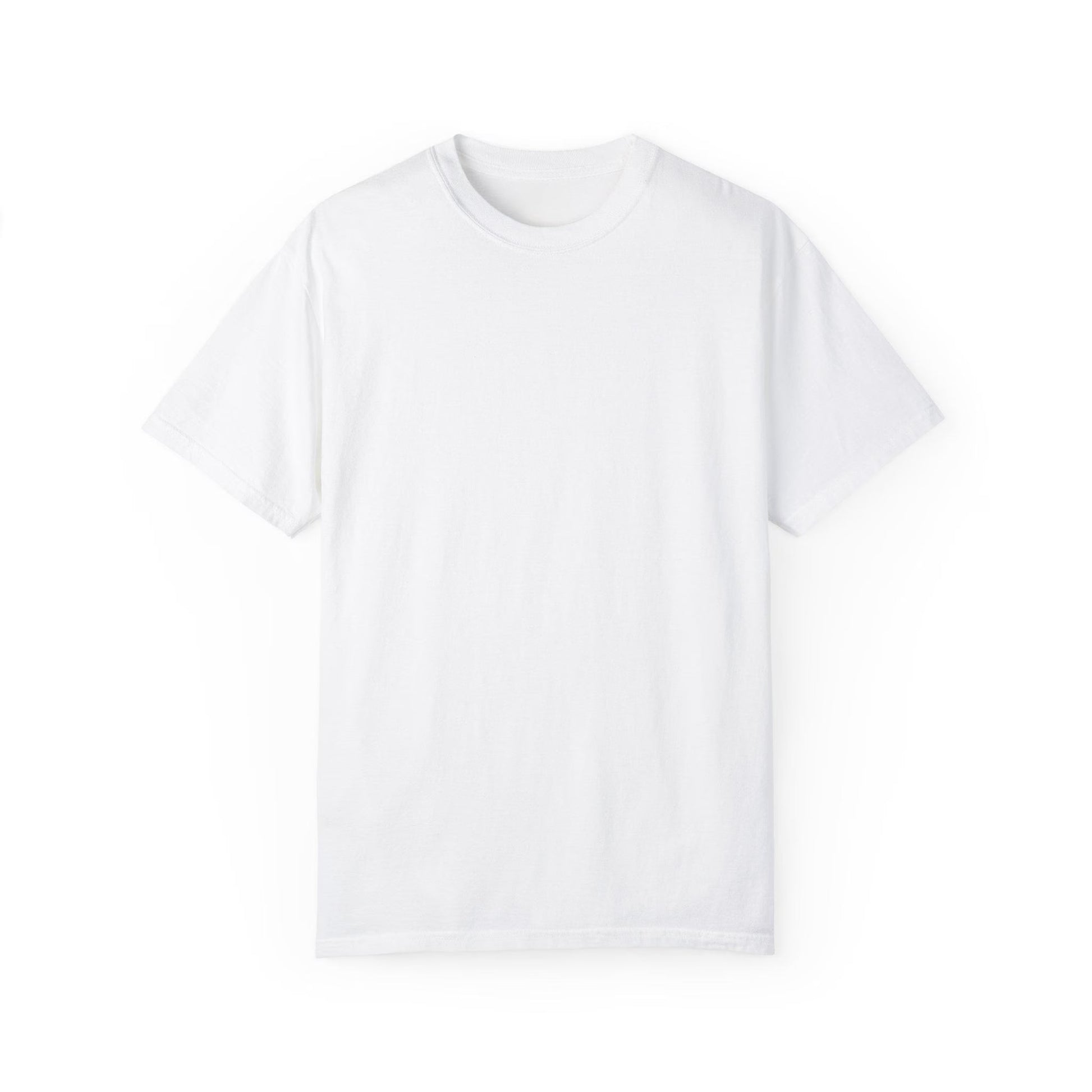 close-up of custom photo print on 100% cotton unisex t-shirt