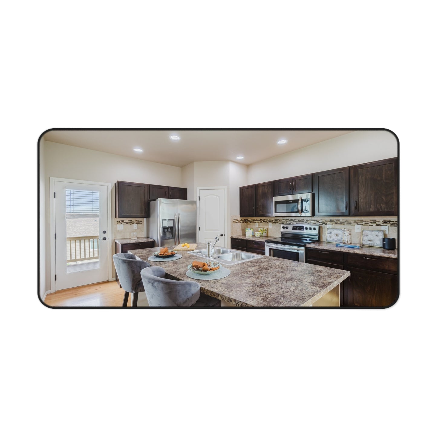 Modern Luxury Kitchen Interior Photography Desk Mat