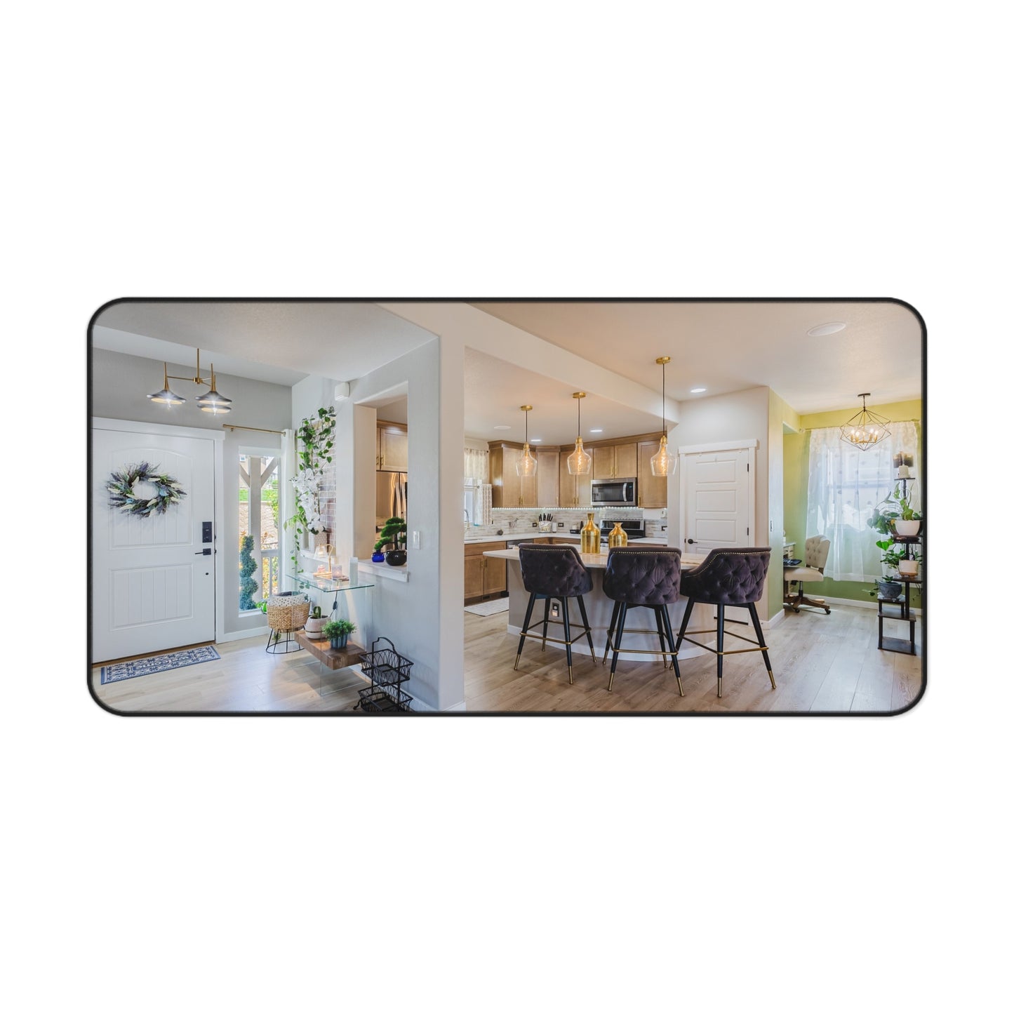 Luxury Real Estate Interior Desk Mat | Extended Modern Home Office Mouse Pad