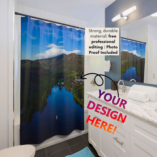 71 x 74 Custom Photo Design Shower Curtains (Etsy) - Sky High Gallery