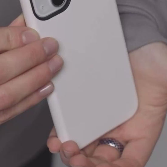 picture iPhone case being held in hand to show protective edges
